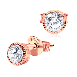 Rose Gold Plated CZ Stone Stud Earring STS-2960-RO-GP